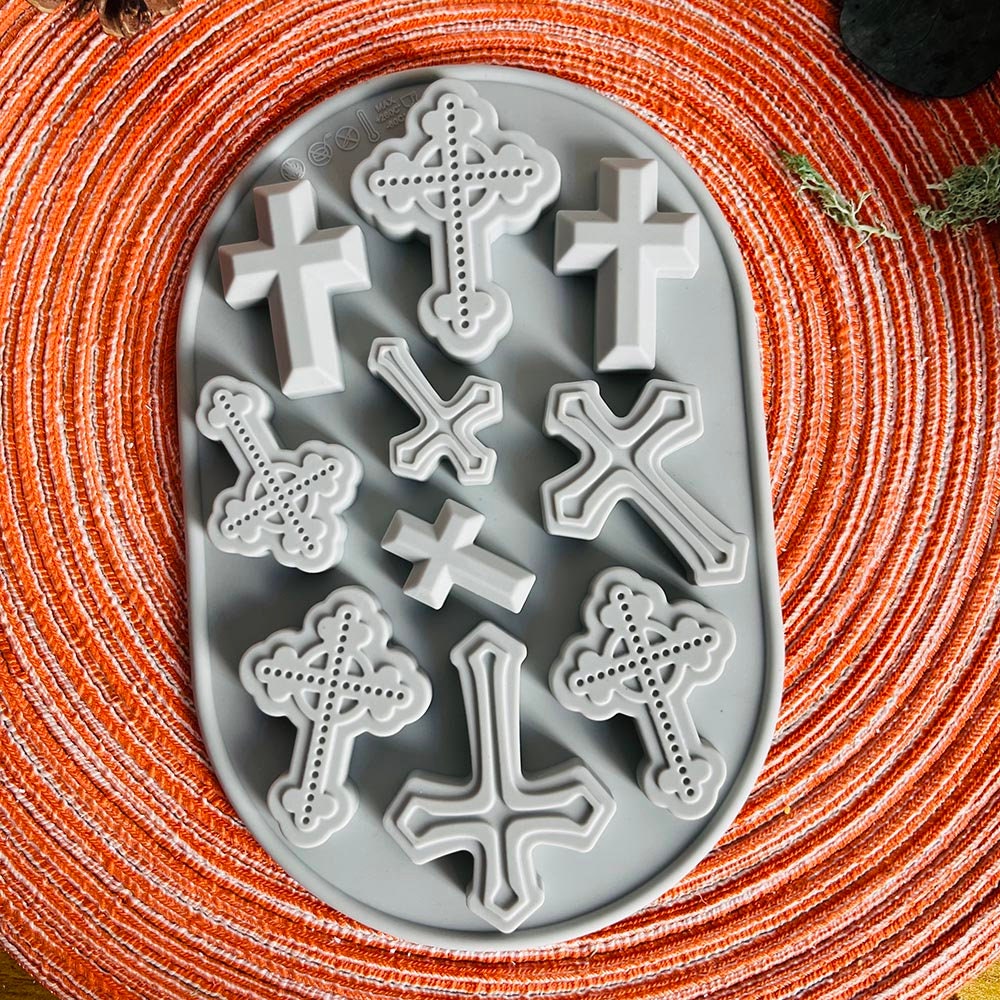 Stampo In Silicone A Forma Di Croce Con Base Fuehbur: Per Resina, Sapone, Candele E Perline Aromatiche - 3