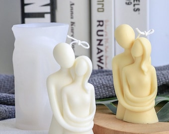 3D Romantic Couple Portrait Lovers Silicone Candle Mold Art Aromatherapy Plaster mold Home Decoration Mold Wedding gift