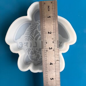 Flower sea turtle Car Freshie Mold - beach Silicone Epoxy Resin Molds - sea turtle Molds For Aroma Beads - Candle Molds - Soap Mold image 3