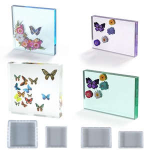 Square Rectangle Molds, Standing Photo Album Frame Molds, LED Night Lamp Silicone Resin Molds, Resin Molds for Decor, Epoxy Resin Molds