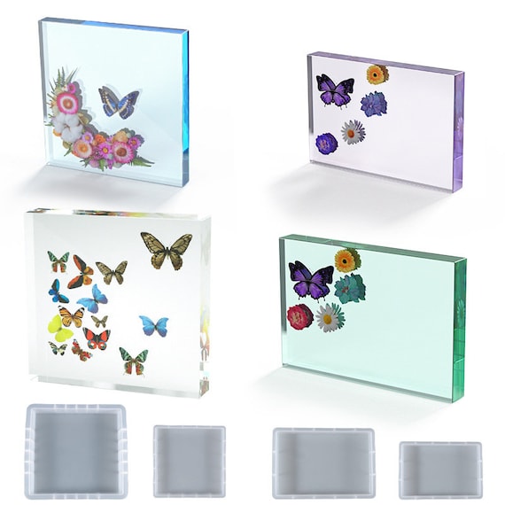 Square Rectangle Molds, Standing Photo Album Frame Molds, LED Night Lamp  Silicone Resin Molds, Resin Molds for Decor, Epoxy Resin Molds 