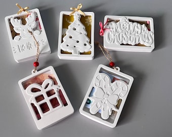 Silicone Mold Christmas, Cash Holder, Money holder, Casting Mold, gift box, Merry Christmas, hanging ornament, crafting molds, led strip