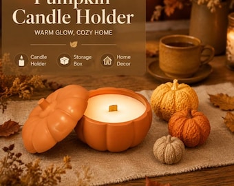 3D Pumpkin Candle jar mold Autumn Ornaments Silicone Mold DIY Scented pumpkin Candle Making Tools Plaster raysin pumpkin Molds Home Decor