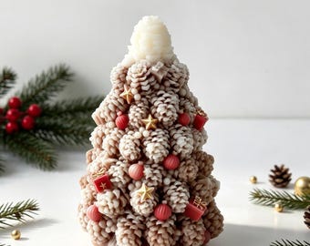 3D Pine Cone Tree Candle Silicone Mold DIY Christmas Ornament Craft Gifts Making Tool Soap Plaster Resin Casting Molds