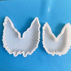 2 Size Heart wings Car Freshie Mold - angel wings Silicone Epoxy Resin Molds - Silicone Molds For Aroma Beads - Candle Molds - Soap Mold