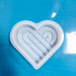 Strip heart rainbow heart Car Freshie Mold LOVE Mold- Silicone Epoxy Resin Molds - Silicone Molds For Aroma Beads - Candle Molds - Soap Mold