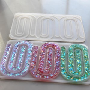 Resin paper clip silicone Mold diy paperclip Epoxy Resin Molds handmade craft molds Teacher Gifts