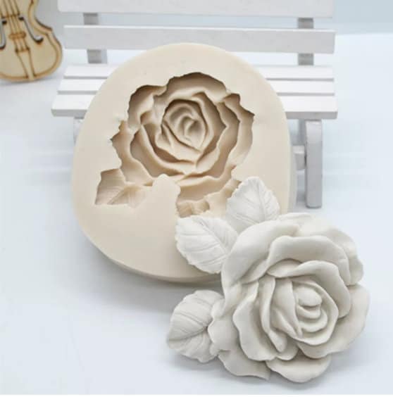 Rose Flower Mold Cabochon Flexible Silicone Mould 35mm for Crafts, Jewelry,  Soap, Resin, Pmc, Polymer Clay, Fondant, Chocolate 223 