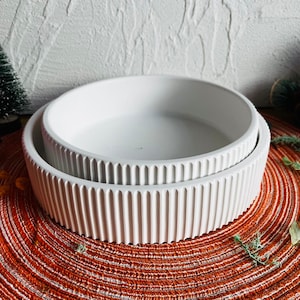 Stripe Large bowl silicone Molds Silicone large round bowl Mold large candle tray raysin Decorative bowls storage bowl raysin plaster epoxy