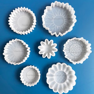 Sunflower Car Freshie Mold -Large Flower Silicone Epoxy Resin Molds - flower shape Molds For Aroma Beads - Candle Molds - Soap Mold