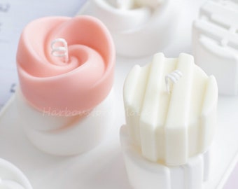 Rose flower Candle Mould romantic rose Mould 3D Silicone Mold rose candle Scented Candle mould rose soap mold clay mold resin mold