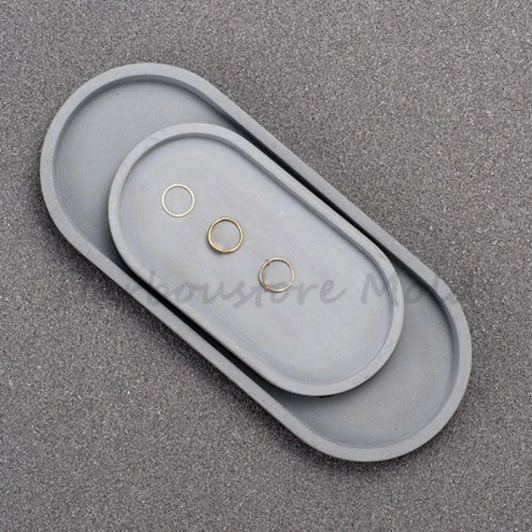 Concrete Tray Large Oval Base Tray Mold Silicone Mold For Cement Tray