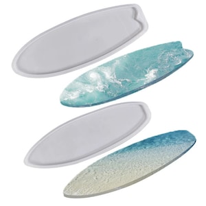 Surfboard MOLD surf board Silicone Mold DIY Handmade Mirror Skateboard Coaster Crystal Epoxy Resin Mold