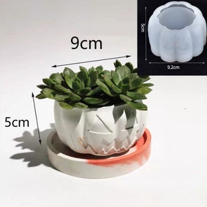 Concrete pumpkin Flowerpot Silicone Mold for Succulent pot mold Strip storage box  moldc concret jar mold