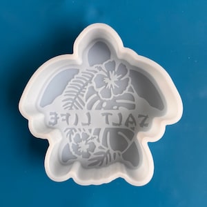 Flower sea turtle Car Freshie Mold - beach Silicone Epoxy Resin Molds - sea turtle Molds For Aroma Beads - Candle Molds - Soap Mold image 1