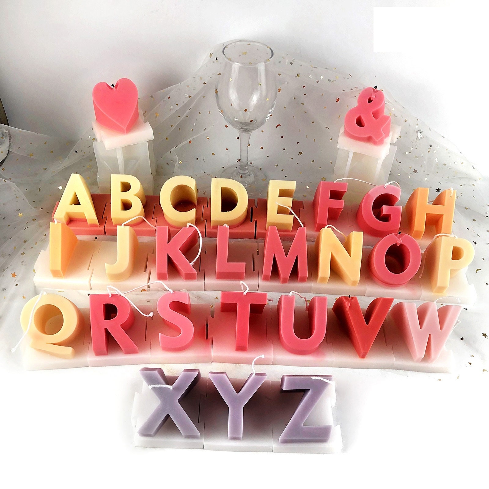 LETTERS MOLD, Alphabet Silicone Fondant Mold, Cake Decoration Mold,  Chocolate Mold, Resin Mold, Jewelry Mold, Victorian Letters Mold, Floral 