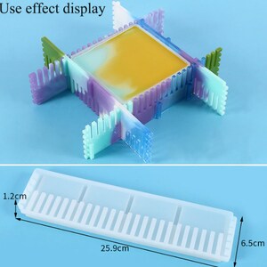 Large Tray Silicone Mold Polygon Crystal Epoxy Resin Casting Molds DIY Handmade Craft Clay Mould Tool handle Table Decoration Supplies 1 pcs Frame mold