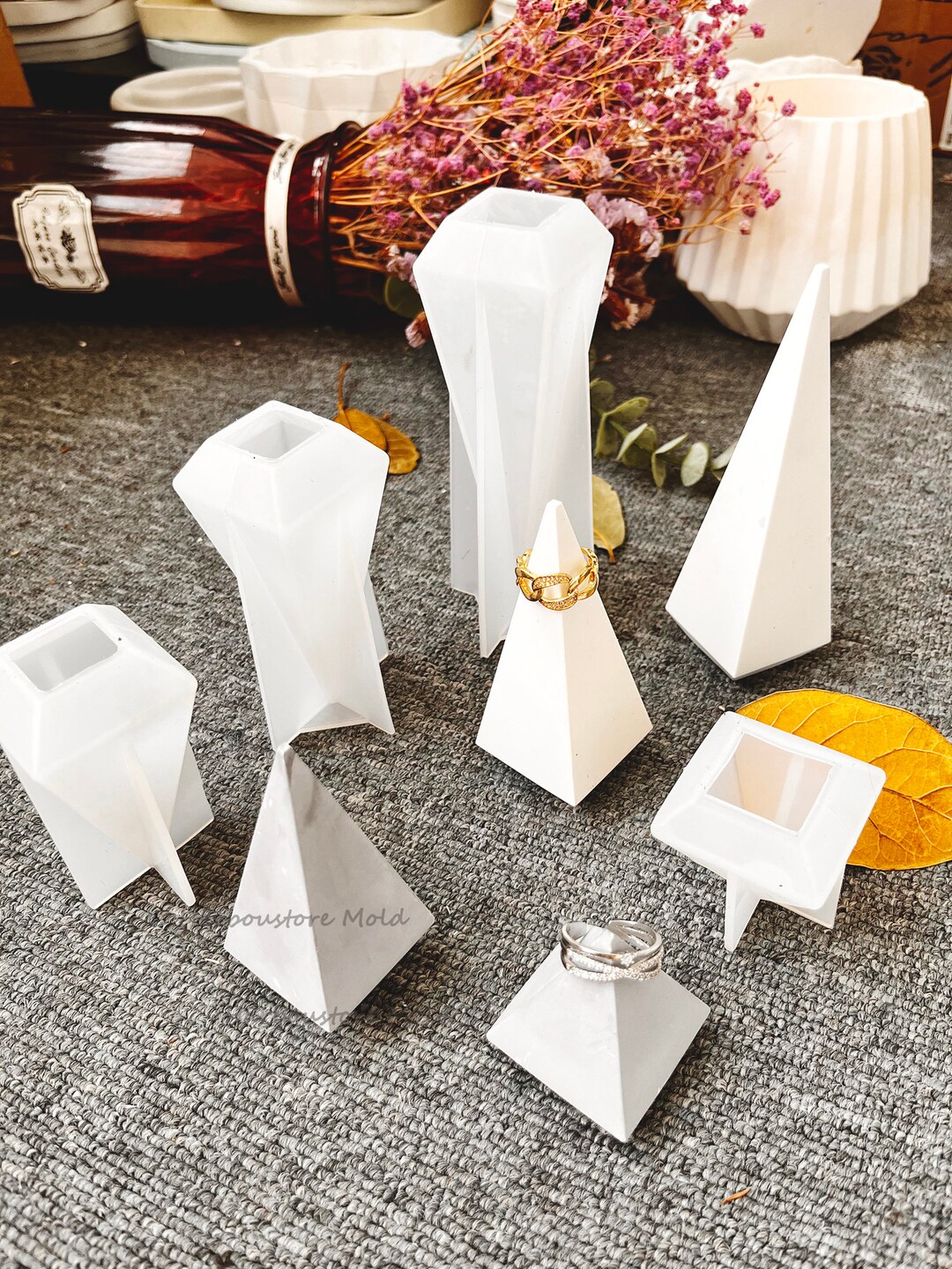 4 Pcs Ring Holder Silicone Molds Cement Concrete Ring Holder Etsy