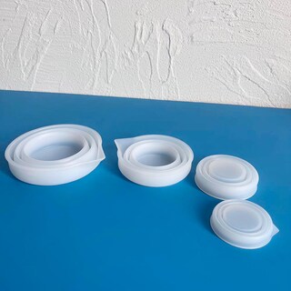 10 Misurini In Silicone Traslucidi Da 50 Ml - Tazze Graduate Con Scala Per Resina, Melma, Epossidica E Laboratorio