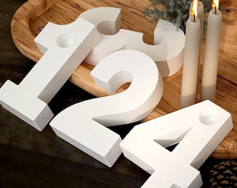 Silikon-Kerzenhalter-geometrische Zahl-Form, Kerzenständer-Handwerk, das Gips-Harz-Gießform-Hausverzierungs-Dekoration macht