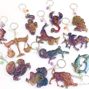 12 znaków zodiaku Silikonowa forma, konstelacja breloka Forma, DIY Żywica brelok wisiorek horoskop żywica Forma konstelacja zodiak