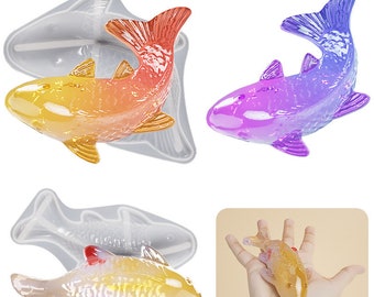 Fish silicone Molds, Goldfish mold for Resin Shiny Silicone Mold for Resin Craft ,Concrete Home decoration mold