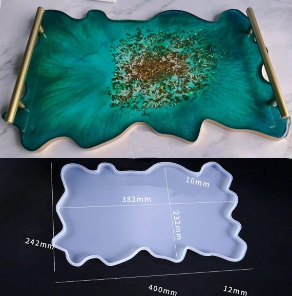 Large Tray Silicone Mold Polygon Crystal Epoxy Resin Casting Molds DIY Handmade Craft Clay Mould Tool handle Table Decoration Supplies