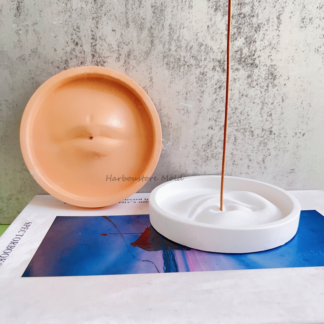 Round Lip Shape Incense Holder Mold Mouth Incense Tray Mold Crystal