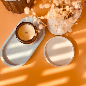 Oval Round Tray Silicone Mold Jewelry Tray Plate Dish Mold , DIY Resin jesmonite Plaster Cement Concrete Coaster Mold Home Decor Moulds