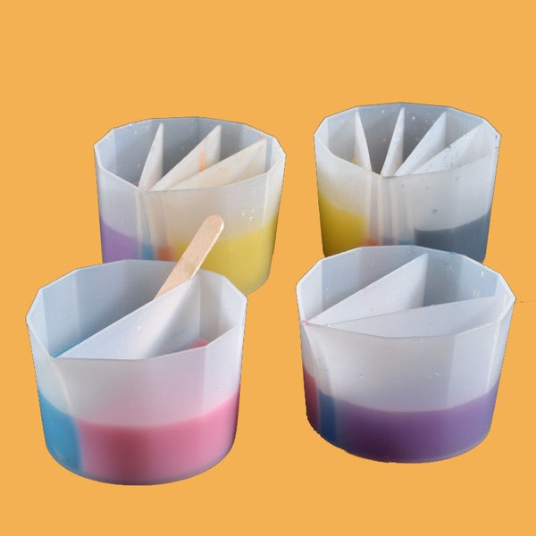 Taza dispensadora de silicona reutilizable taza de mezcla UV Resina epoxi Herramienta de mezcla de color DIY resina epxoy Suministros