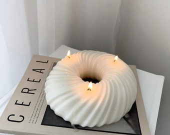 Big Donut Silicone Candle Mold Handmade Chocolate Cookie Biscuit Baking Molds Plaster Epoxy Resin Mould Home Crafts Decor