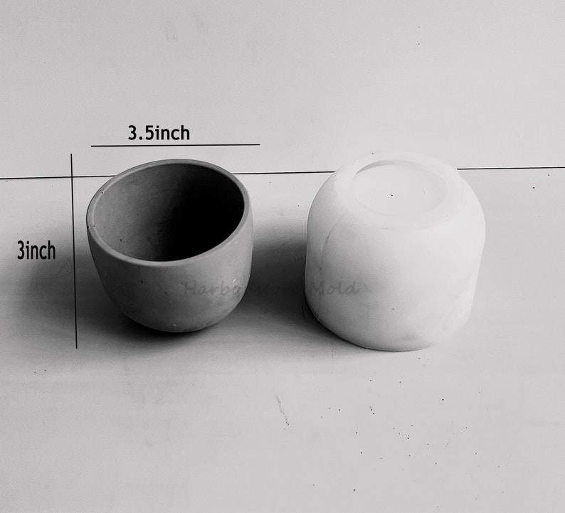 Cement Candle Vessel Silicone Mold DIY Concrete Candle Cup Etsy