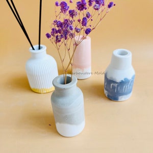 Vase Silicone Mold ,stripe silicone vase mold,Home Decor Vase Mold ,DIY Resin jesmonite Plaster Cement Concrete Vase Moulds