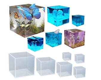 Silicone Mold, Cube, Resin Mold, Cube Lamp, Epoxy Resin, Supplies, 1cm - 10cm
