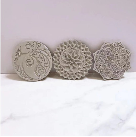 Concrete Coaster Mold Mandala Resin Tray Mold Silicone Mold for Cup Mat  Coaster Silicone Cement Mold Tree of Life Mould 