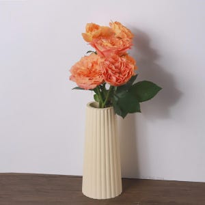 Large Flower vase silicone mold striped vase mold Concrete mold plaster container mold Pen holder silicone mold