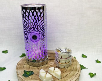 Magical Kaleidoscope 7 Colour LED Electric Burner + 3 Vegan Soy Wax Melts Valentine's Day Gift Set For Her