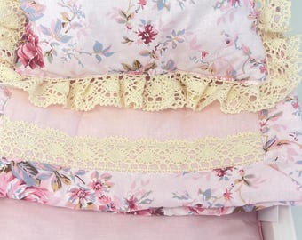 Doll bedding, doll's pram bedding, doll's cradle bedding, nostalgic, NEW, Limited Edition, baby doll size, blanket 42 x 30 cm, pillow 21 x 20 cm