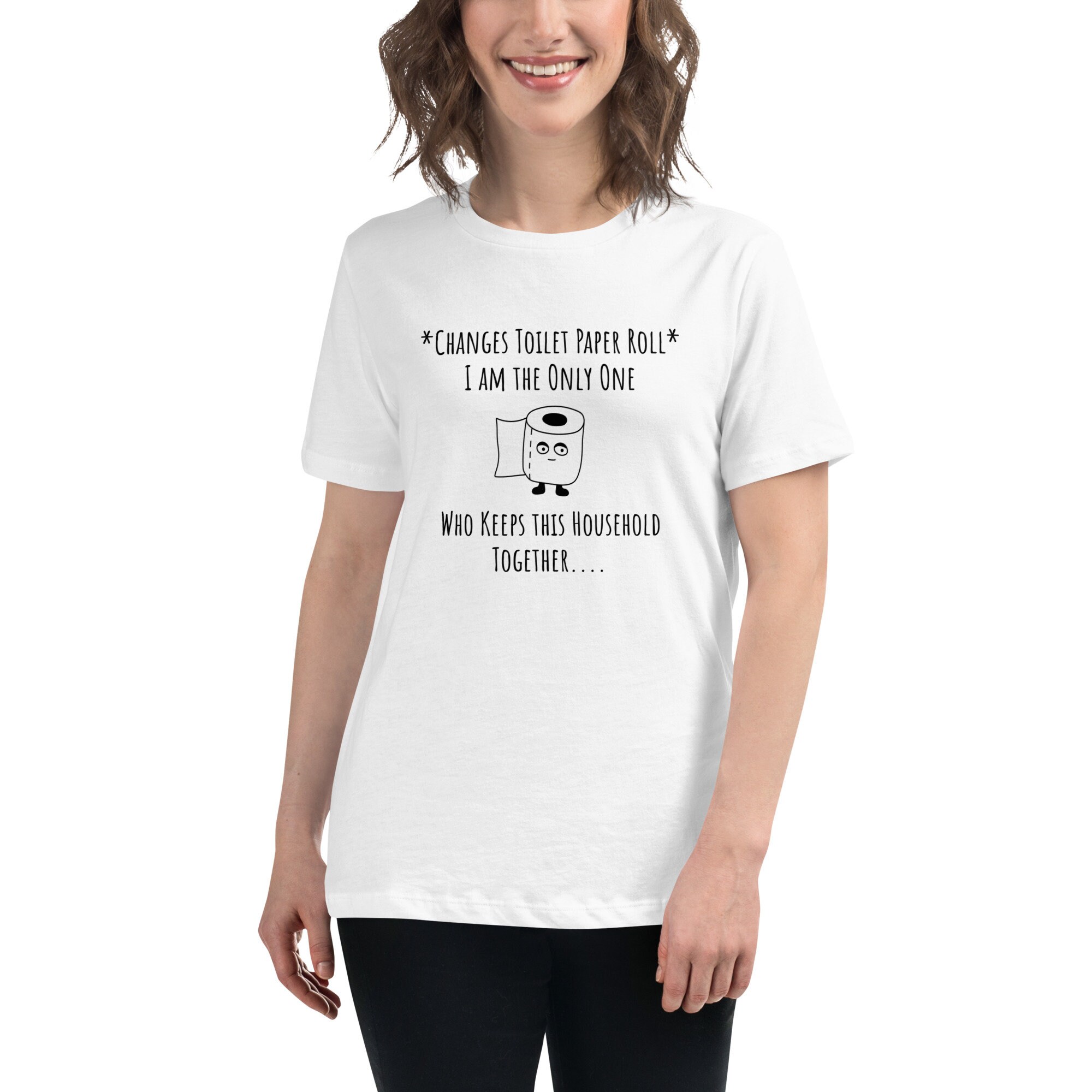 Women's Relaxed T-shirt - Funny Joke Toilet Paper Mom - Etsy UK
