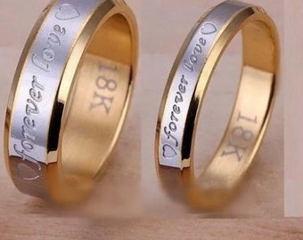 Eternal love gold and silver rings
