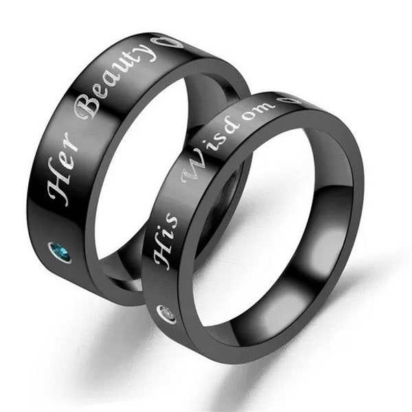 Anniversary Ring His and Her Etsy