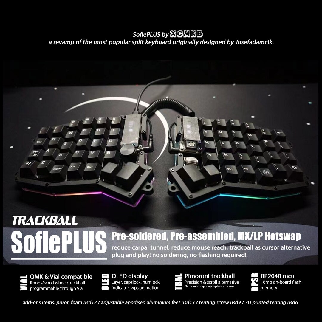 Buy Sofleplus New Sofle Trackball Presoldered, Preflashed, Pre