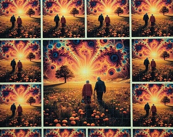 Envelheça com você Blotter Art - Impressão artística de LSD sem ácido