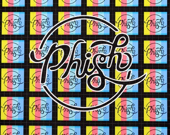 Phish Colored Bars Blotter Art - Impressão artística de LSD sem ácido