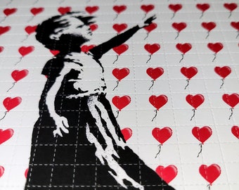 Arte Banksy Girl With Red Balloon Blotter - Impressão artística de LSD sem ácido