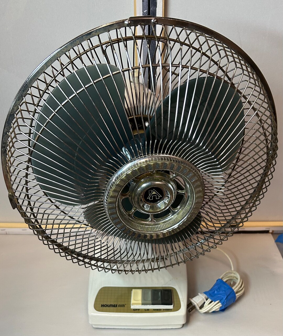 Vintage Holmes Metal 3 Speed Oscillating Fan 12 HAOF12 Blue Etsy