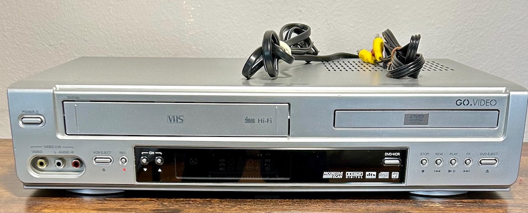 GO Video Dvd Player Vcr Combo VHS Recorder AV Cable DV2150 Hi-fi Stereo ...
