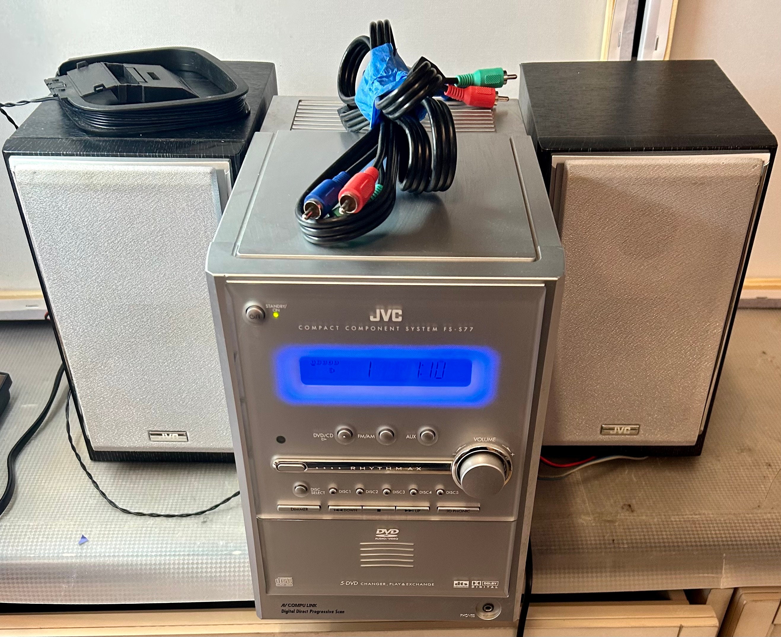 Jvc Shelf System Fss77 Stereo Am/fm/av Cd/dvd/videoout Etsy