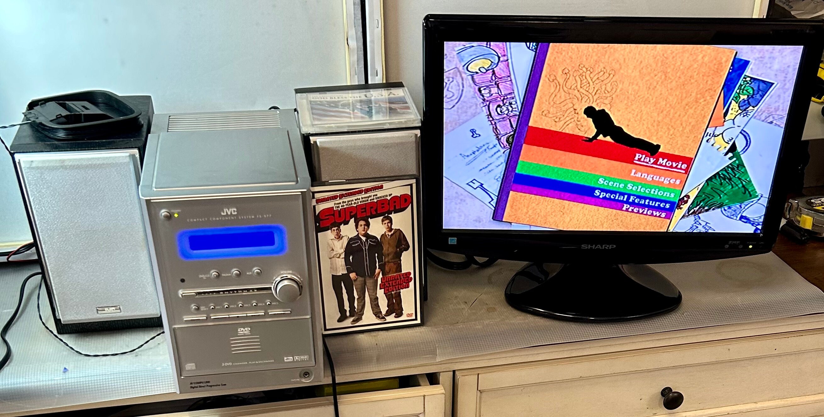 Jvc Shelf System Fss77 Stereo Am/fm/av Cd/dvd/videoout Etsy