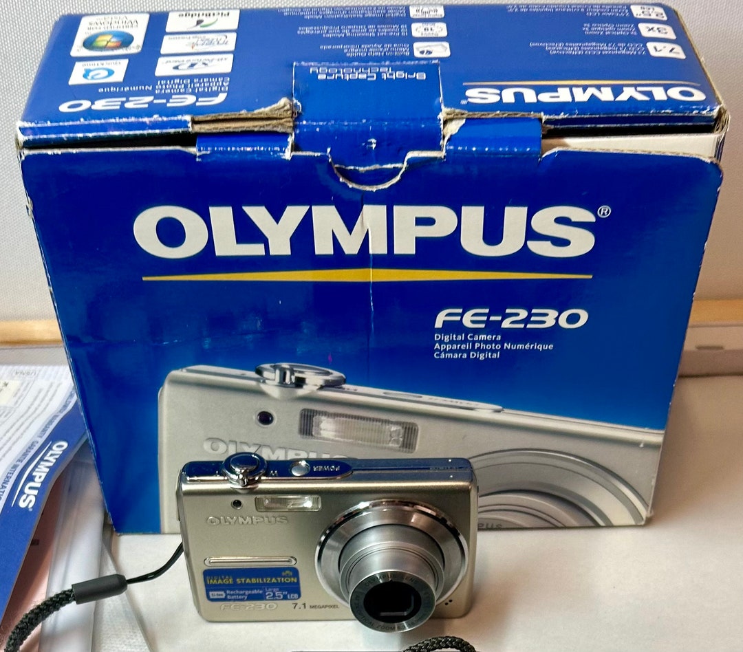 Olympus FE230 7.1MP Digital Camera Silver W/orig. Box Etsy